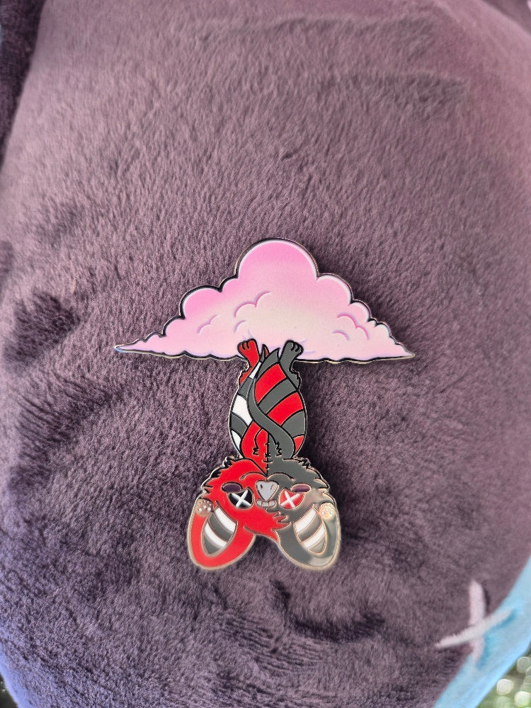 Two faced Jekyll Cloudy enamel pin