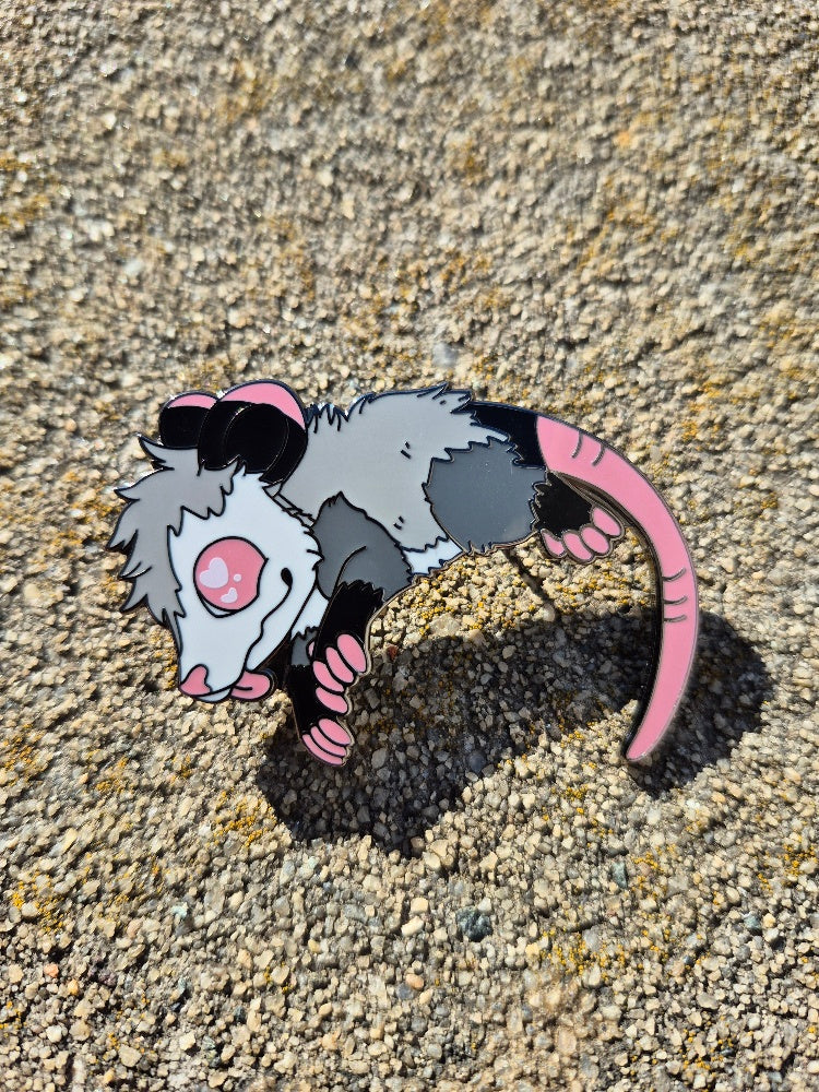 Possum enamel pin