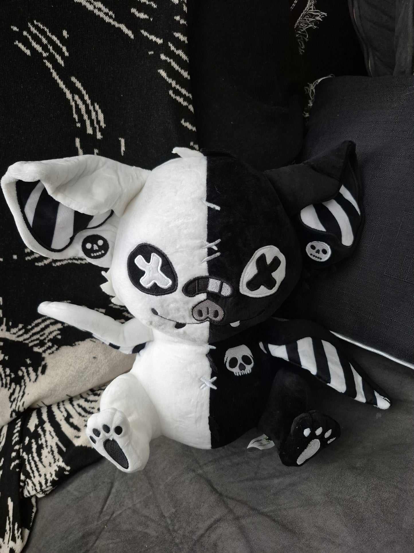 PREORDER ~~~ Anthrax Pastel Goth Bat Plushie