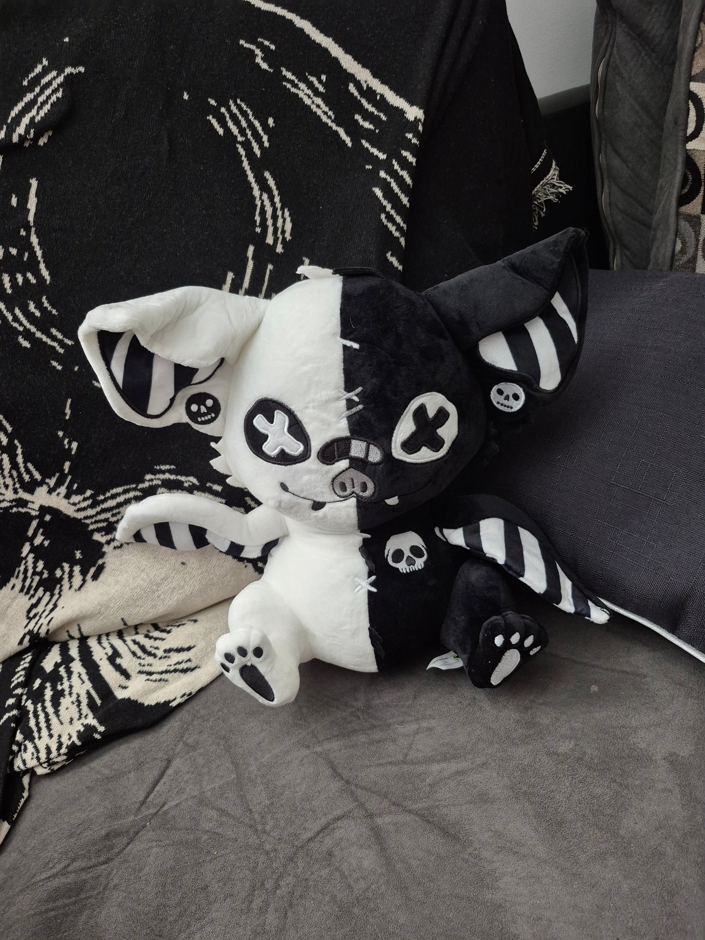 PREORDER ~~~ Anthrax Pastel Goth Bat Plushie