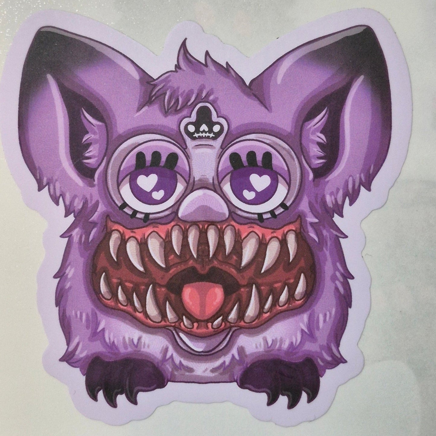 Furby Monster Satire art sticker