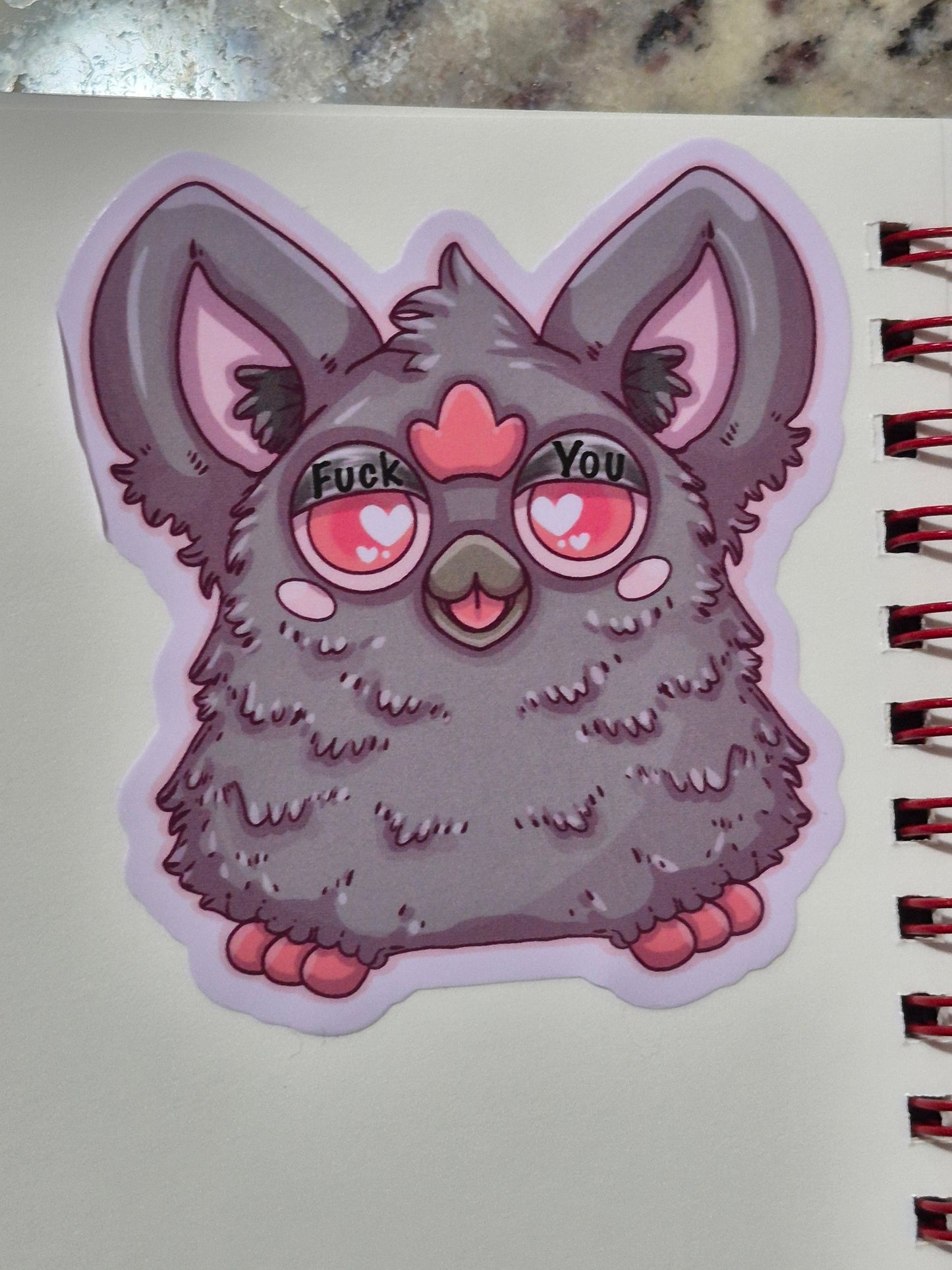Furby F*ck You satire art sticker