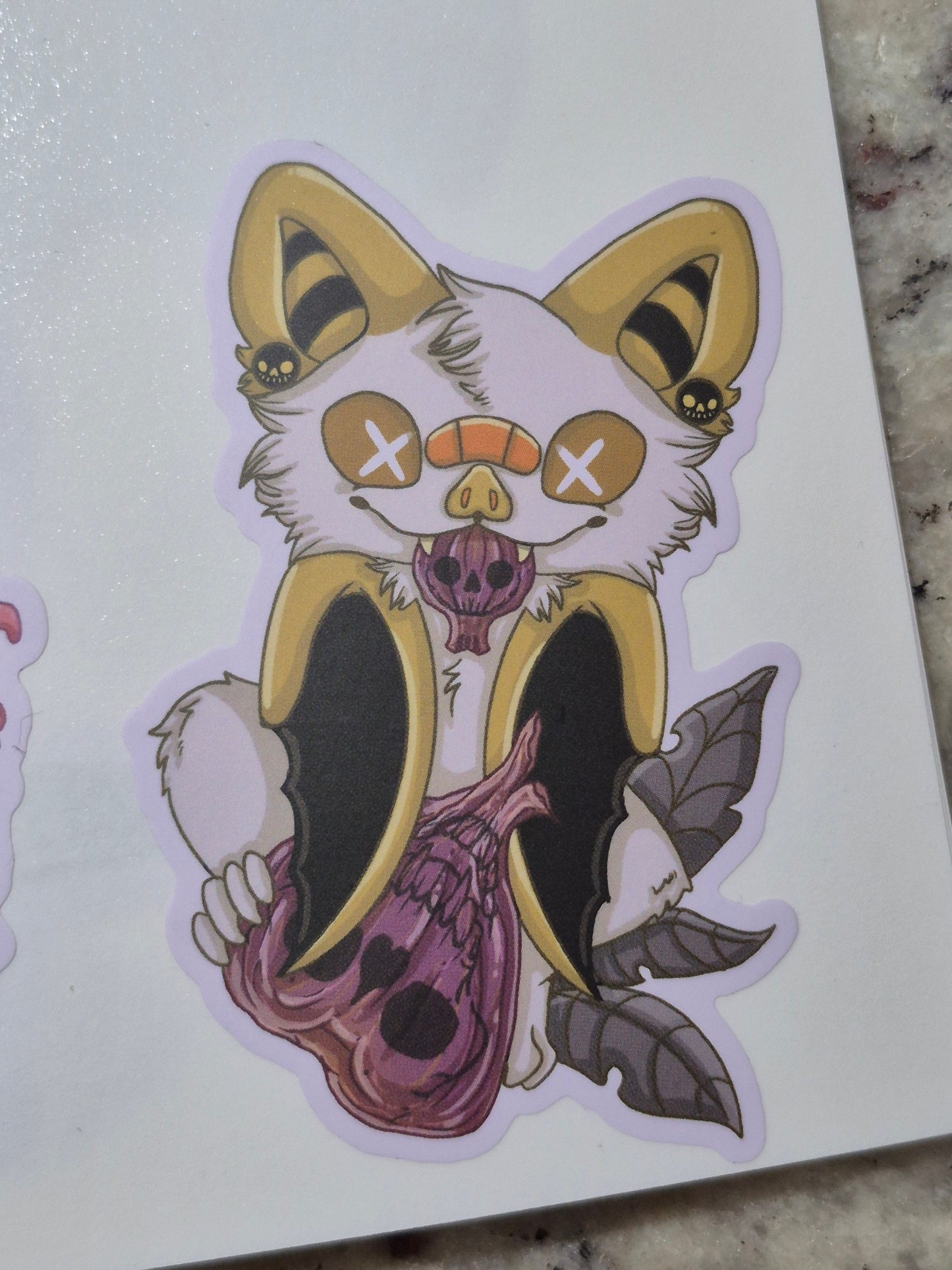 Yuzu Honduran White bat with fig Sticker