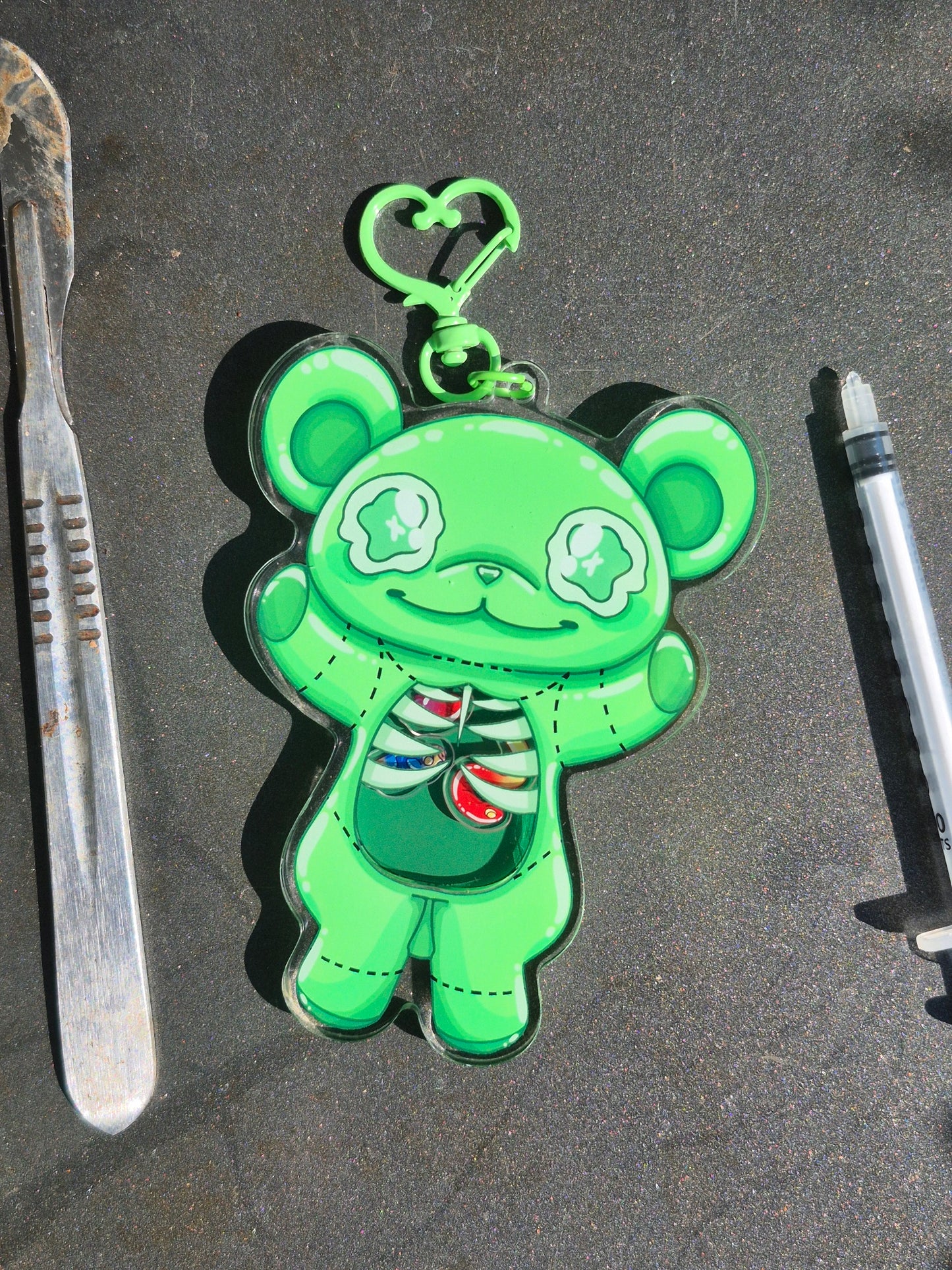 Gummy Bear Dissection Shaker Keychain