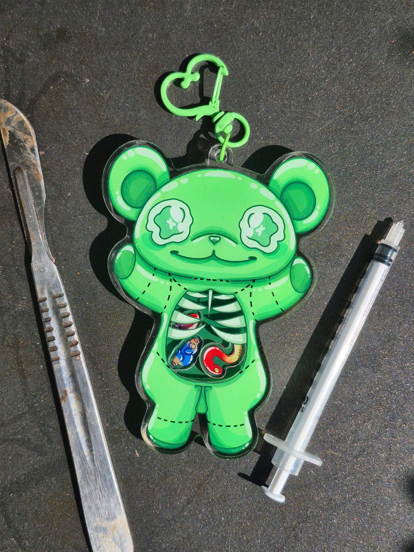 Gummy Bear Dissection Shaker Keychain