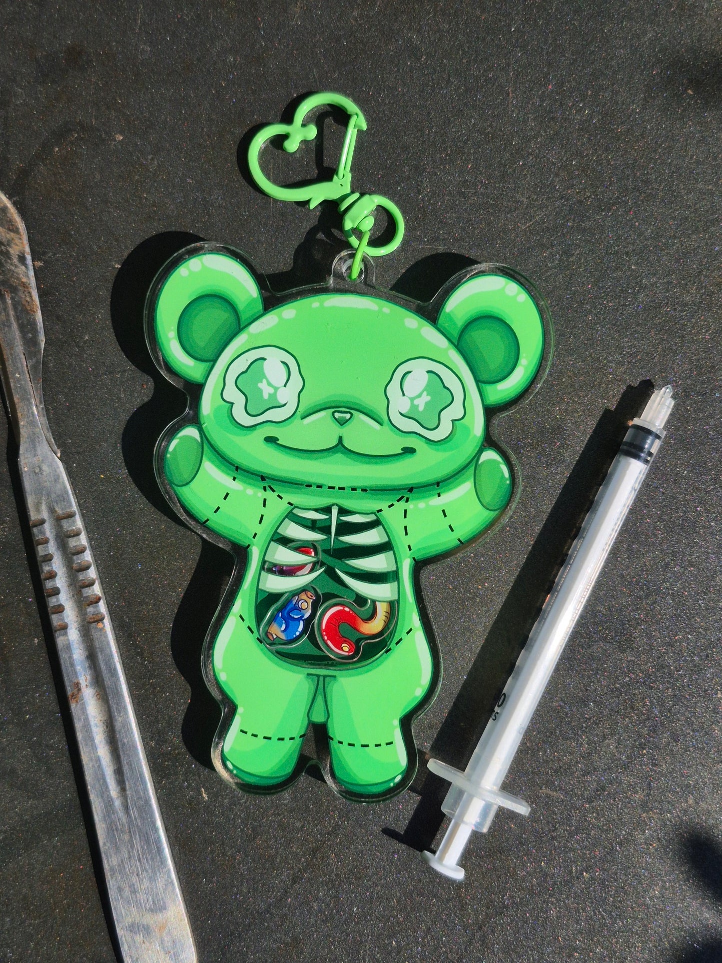 Gummy Bear Dissection Shaker Keychain