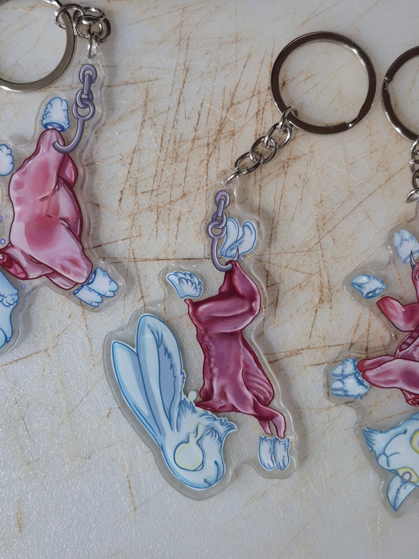 Butcher Shop Keychain Cute Meats Ghost
