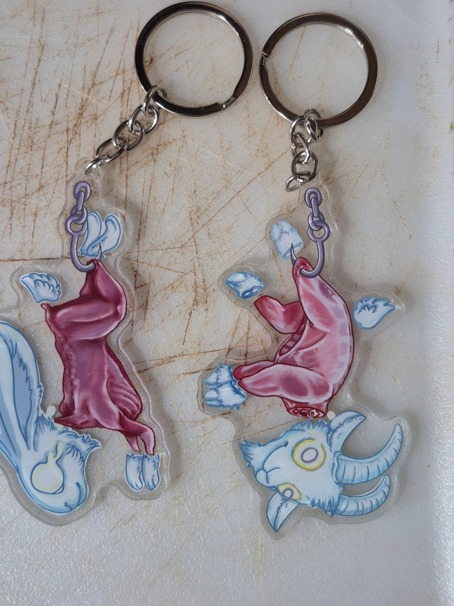 Butcher Shop Keychain Cute Meats Ghost