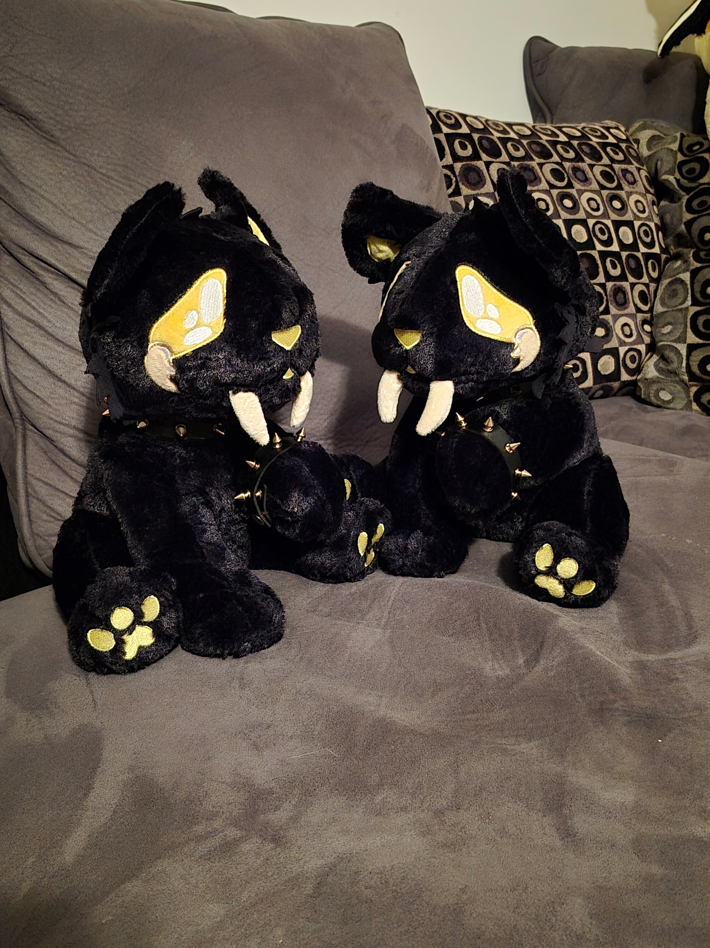 Midas Golden Sabertooth Tiger Pastel Goth Plushie
