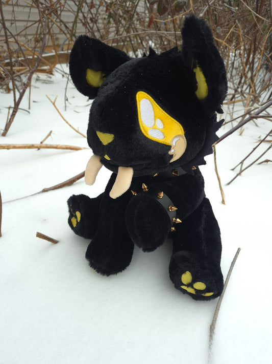 Midas Golden Sabertooth Tiger Pastel Goth Plushie