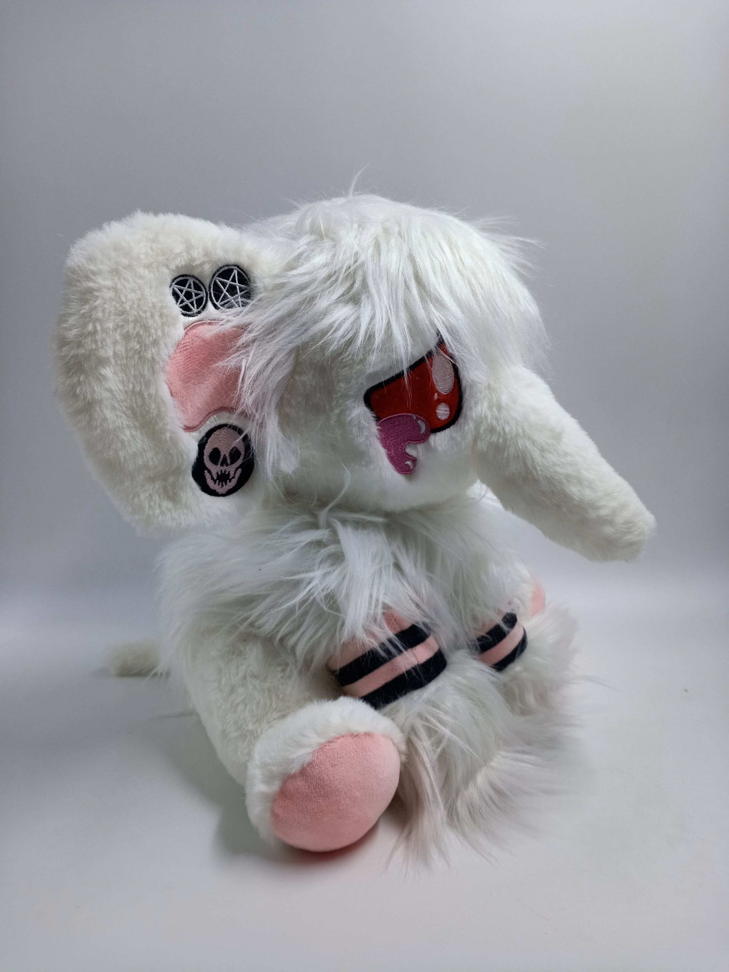 Albino Woolly Mammoth pastel goth plushie
