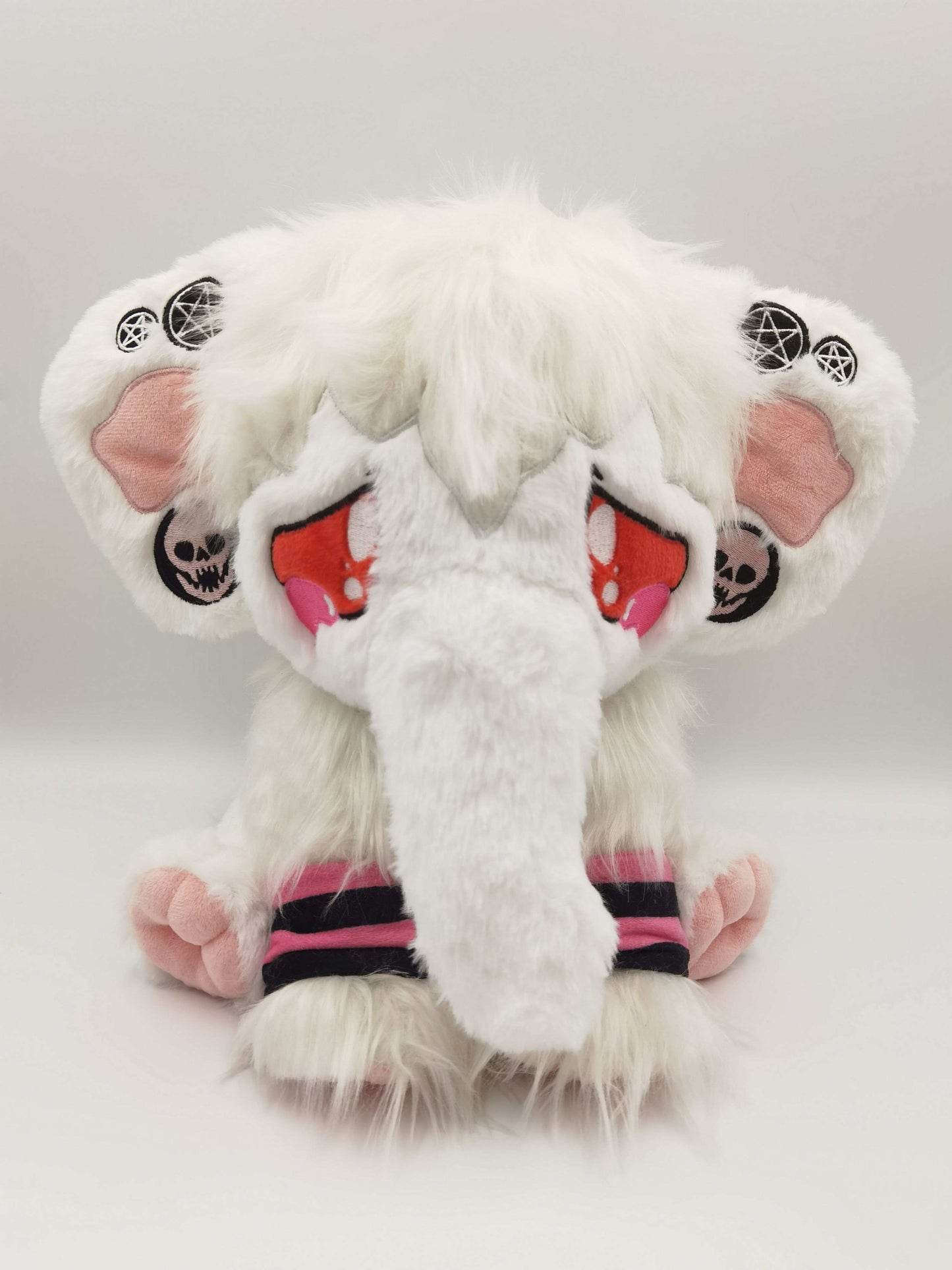 Baby Albino Woolly Mammoth pastel goth plushie