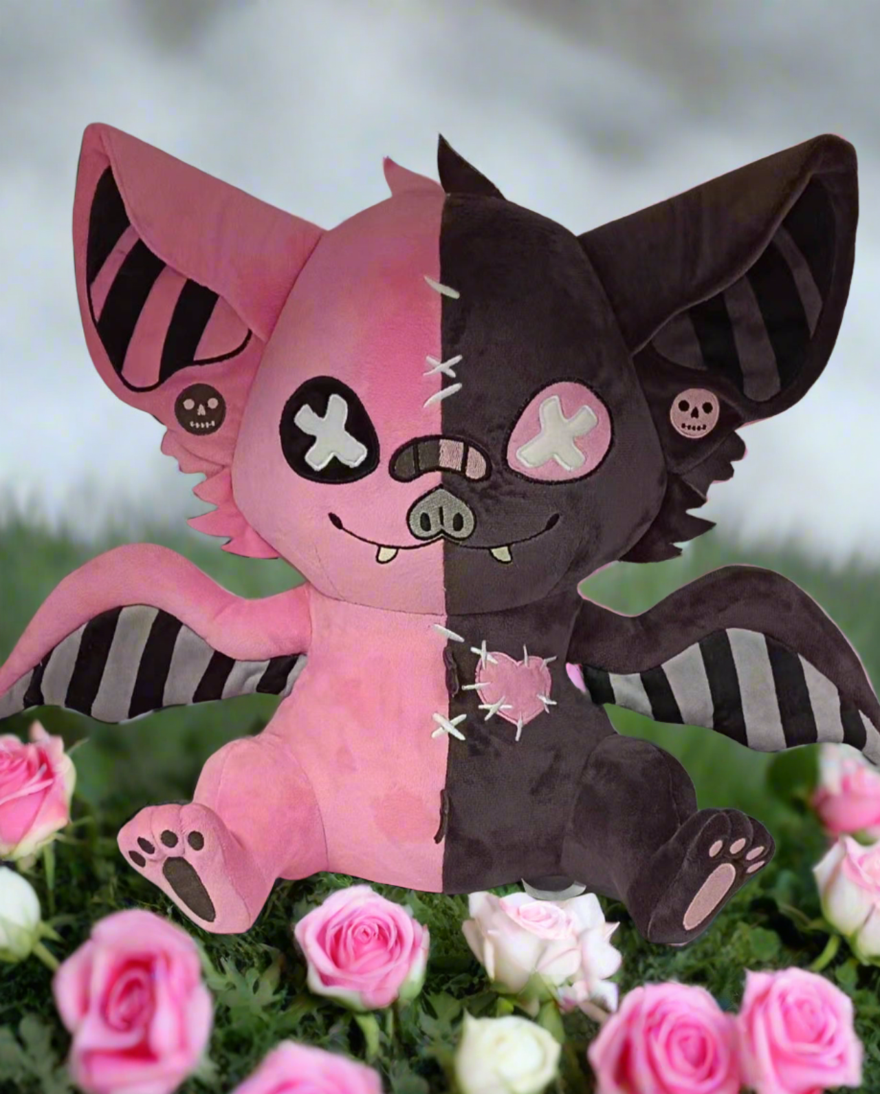 PRORDER--- Rose Reaper Pastel Goth Bat Plushie