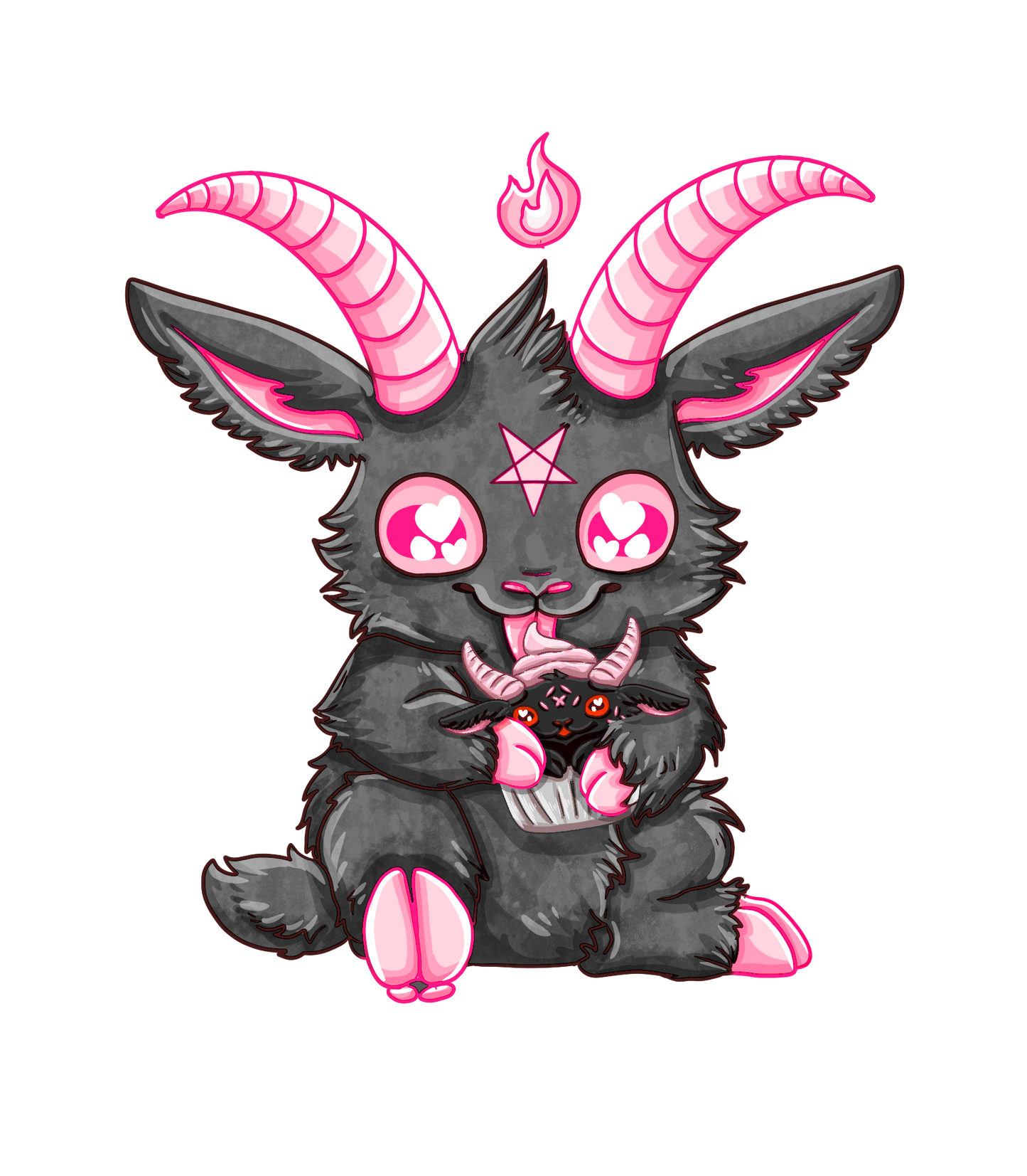 Baphomet Cupcake Sticker