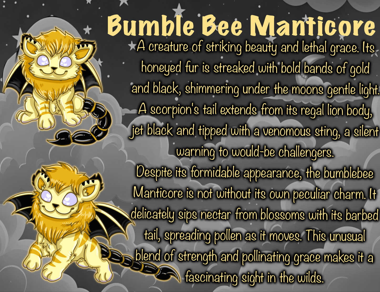 Bumblebee Manticore Dnd enamel pin