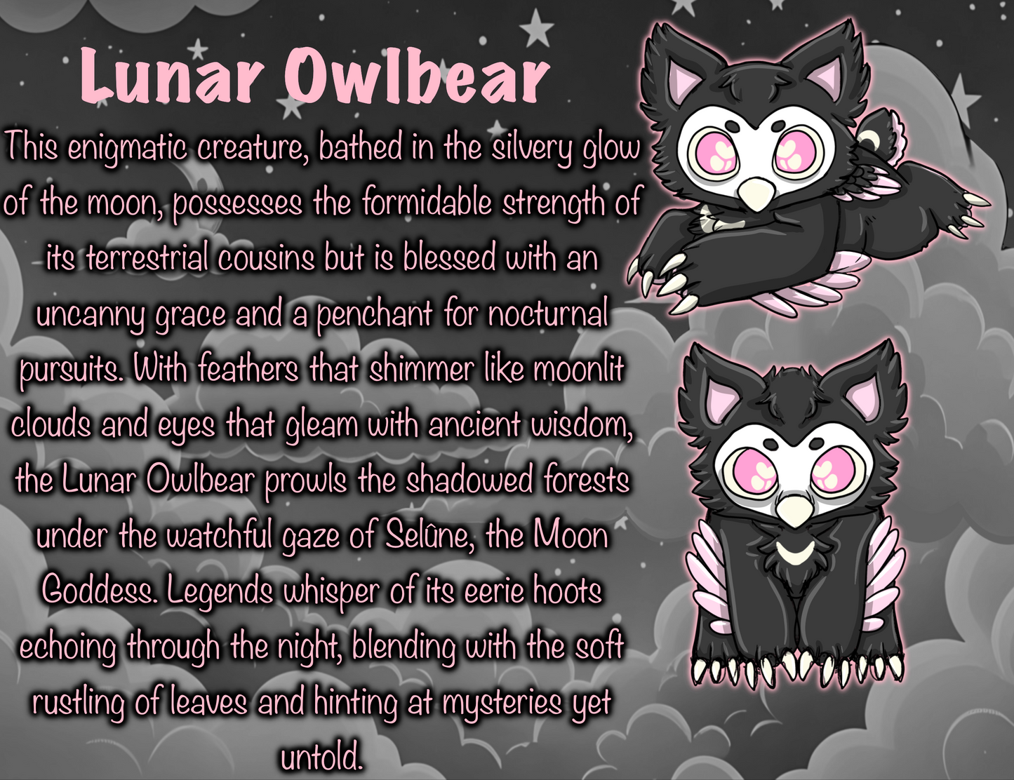 Lavander Owlbear Dnd enamel pin