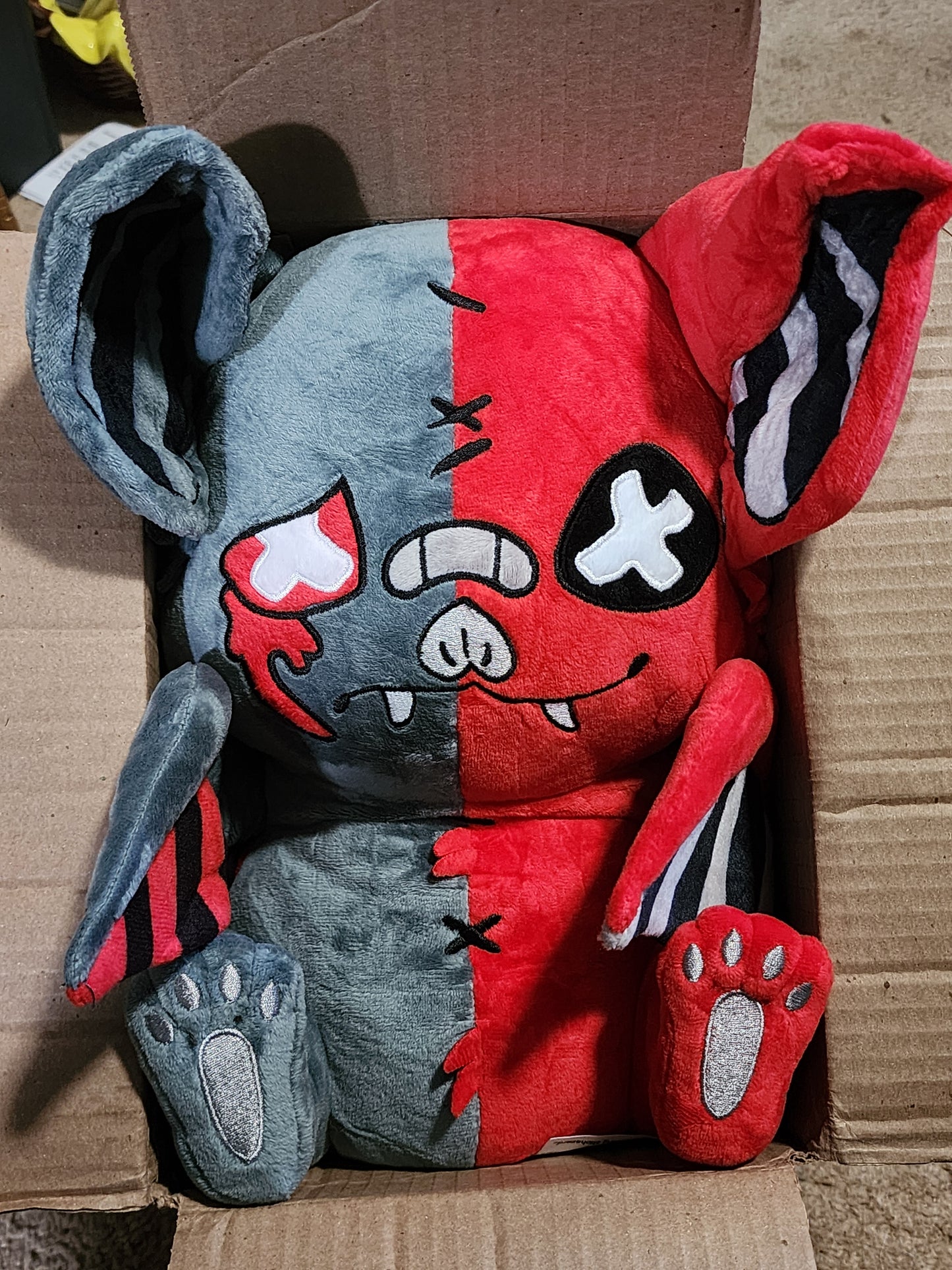 Crimson Two-faced Bat Plushie