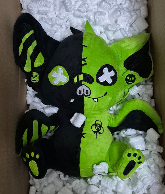 PREORDER ---Biohazard Bat Pastel Goth Bat Plushie