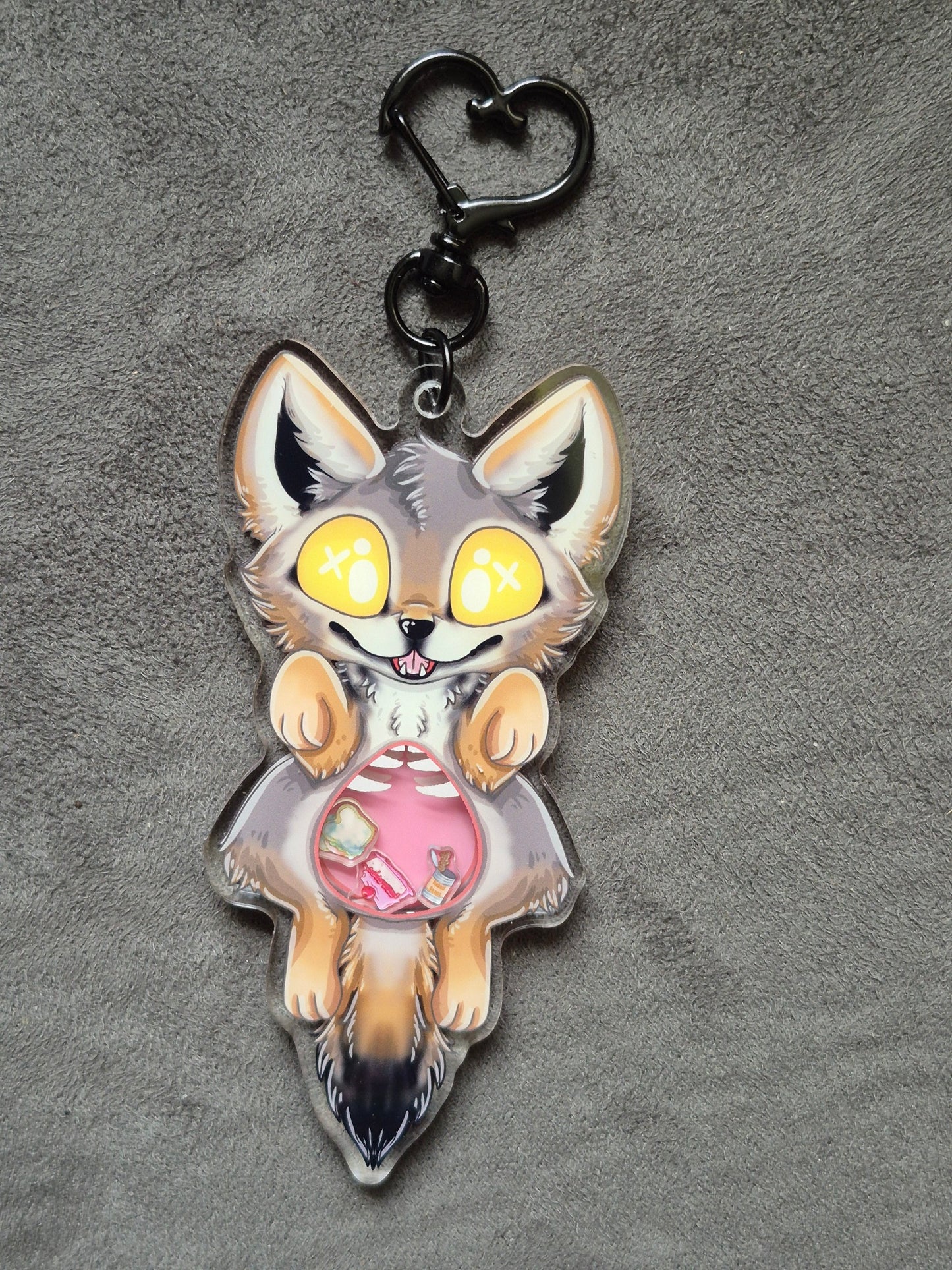 Coyote, Raccoon, Red Fox Shaker Keychain