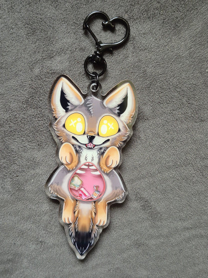 Coyote, Raccoon, Red Fox Shaker Keychain