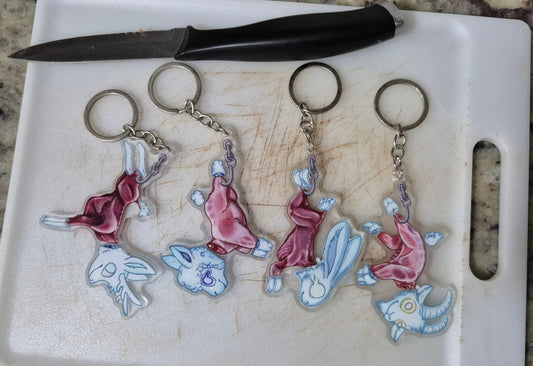 Butcher Shop Keychain Cute Meats Ghost