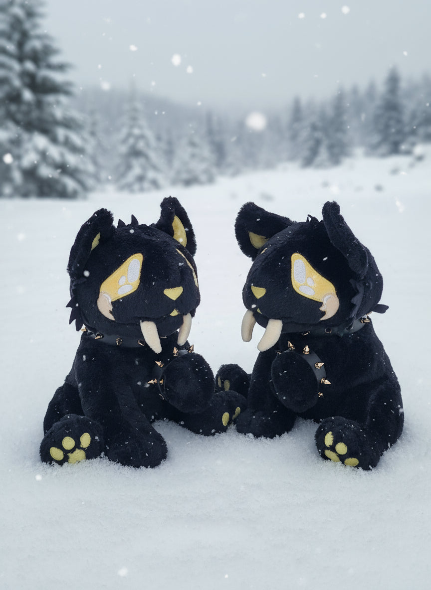 Midas Golden Sabertooth Tiger Pastel Goth Plushie