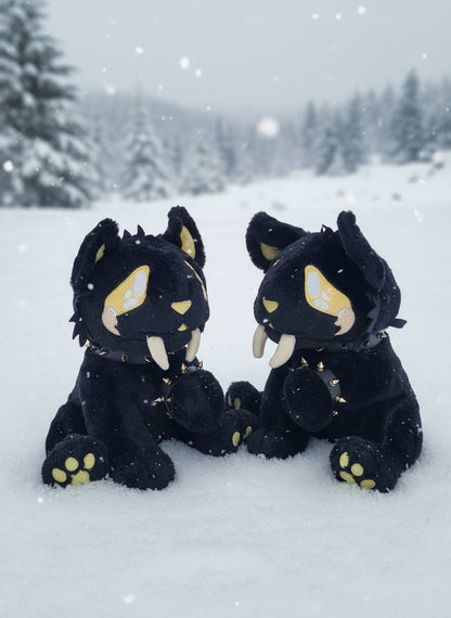 Midas Golden Sabertooth Tiger Pastel Goth Plushie