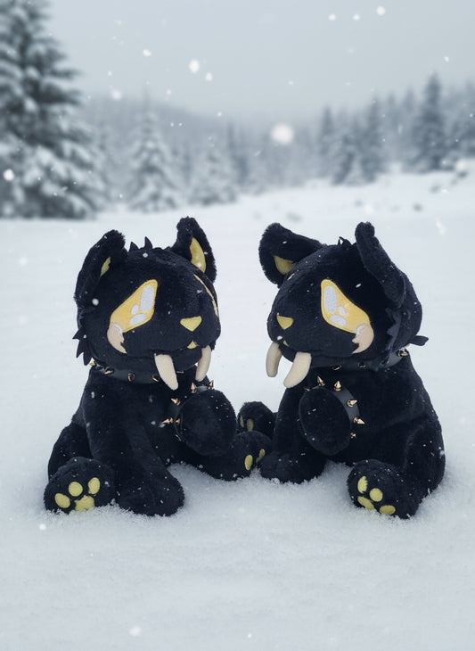 Midas Golden Sabertooth Tiger Pastel Goth Plushie