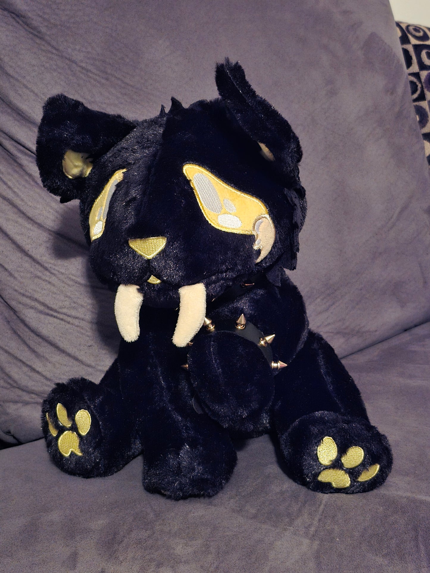 Midas Golden Sabertooth Tiger Pastel Goth Plushie
