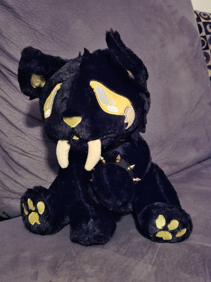 Midas Golden Sabertooth Tiger Pastel Goth Plushie
