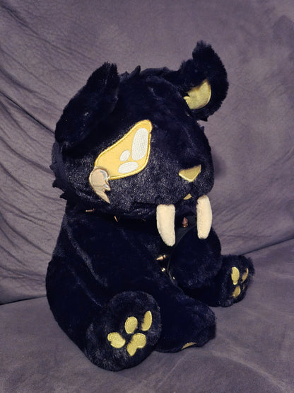 Midas Golden Sabertooth Tiger Pastel Goth Plushie