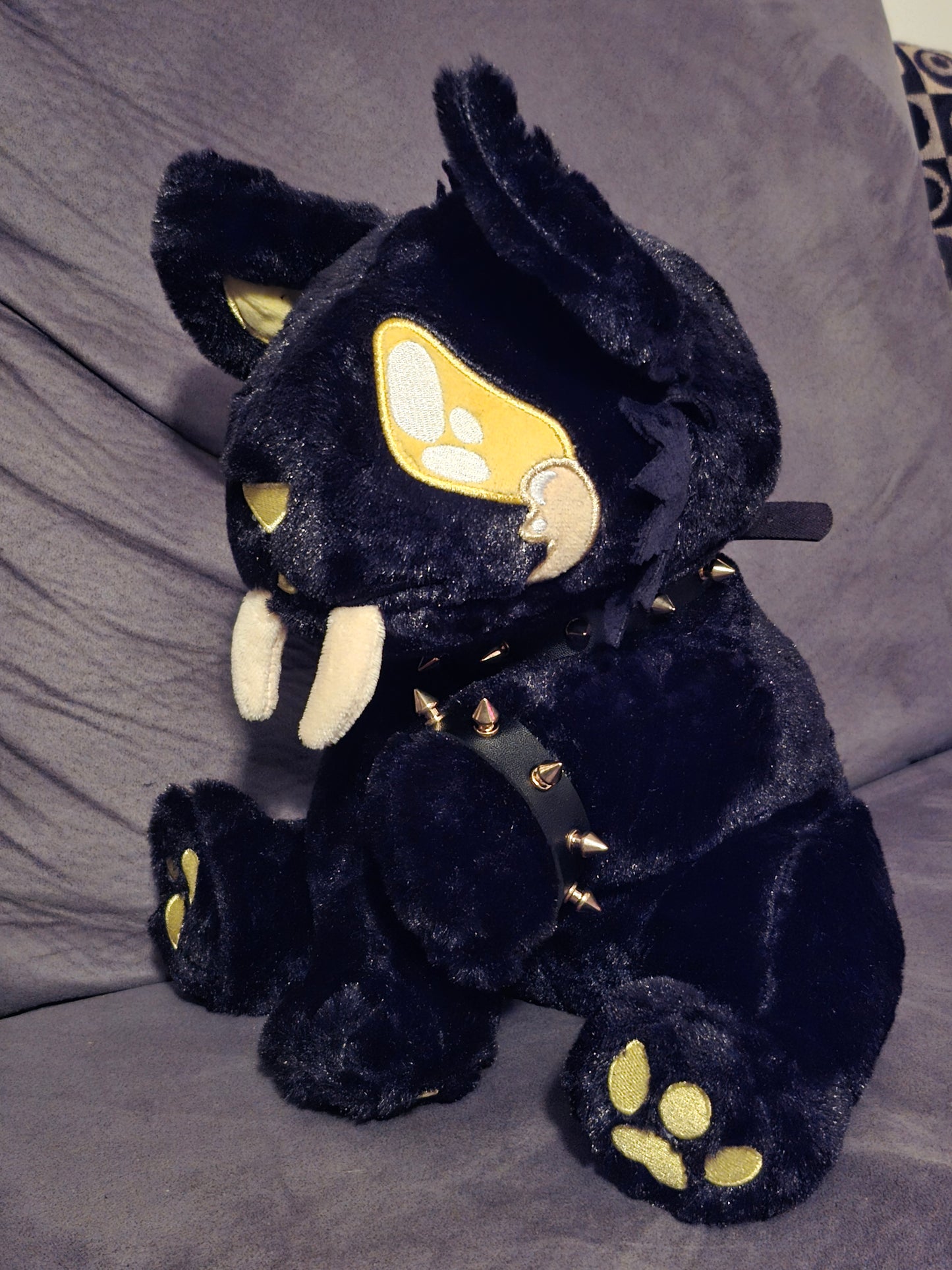 Midas Golden Sabertooth Tiger Pastel Goth Plushie