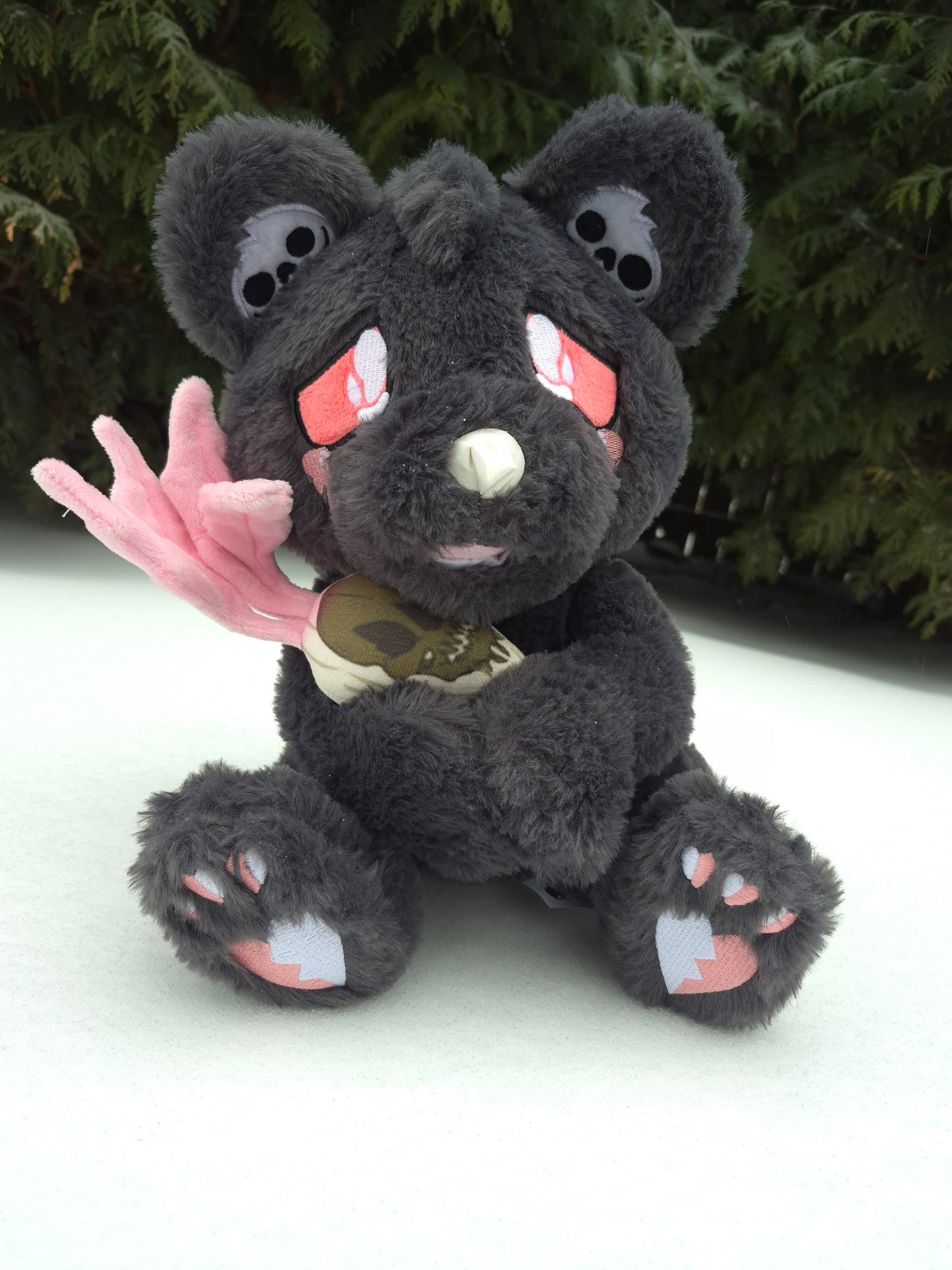 Paste Goth Cave Bear Plushie + Magnetic Root plush