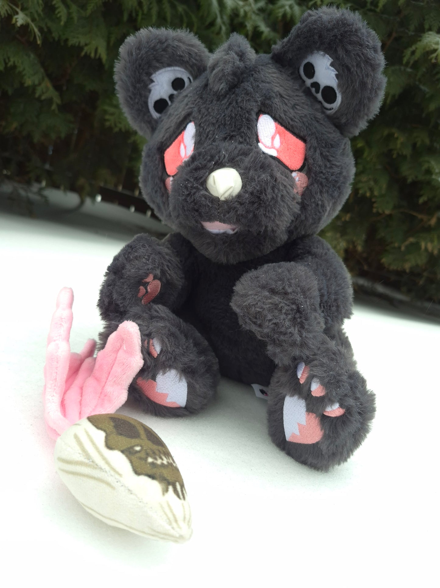 Paste Goth Cave Bear Plushie + Magnetic Root plush