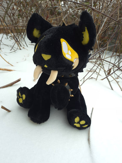 Midas Golden Sabertooth Tiger Pastel Goth Plushie