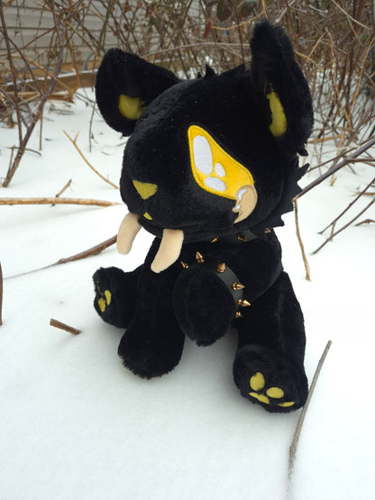 Midas Golden Sabertooth Tiger Pastel Goth Plushie