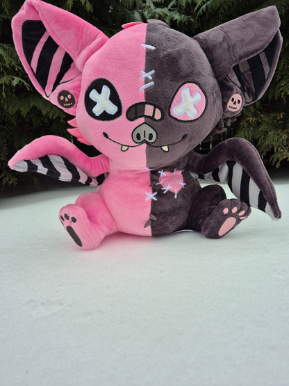 Rose Reaper Pastel Goth Bat Plushie