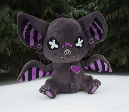 Bruised Abyss Pastel Goth Bat Plushie