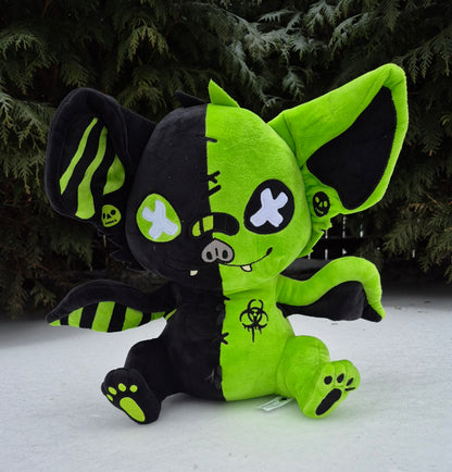 Biohazard Bat Pastel Goth Bat Plushie