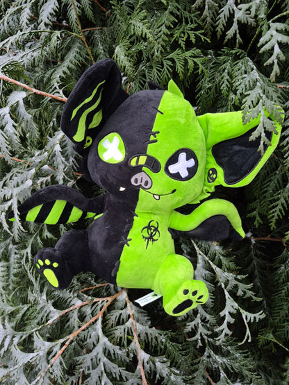 Biohazard Bat Pastel Goth Bat Plushie