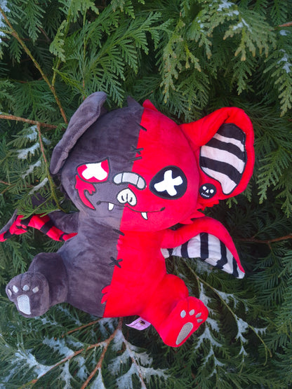 Crimson Two-faced Bat Plushie