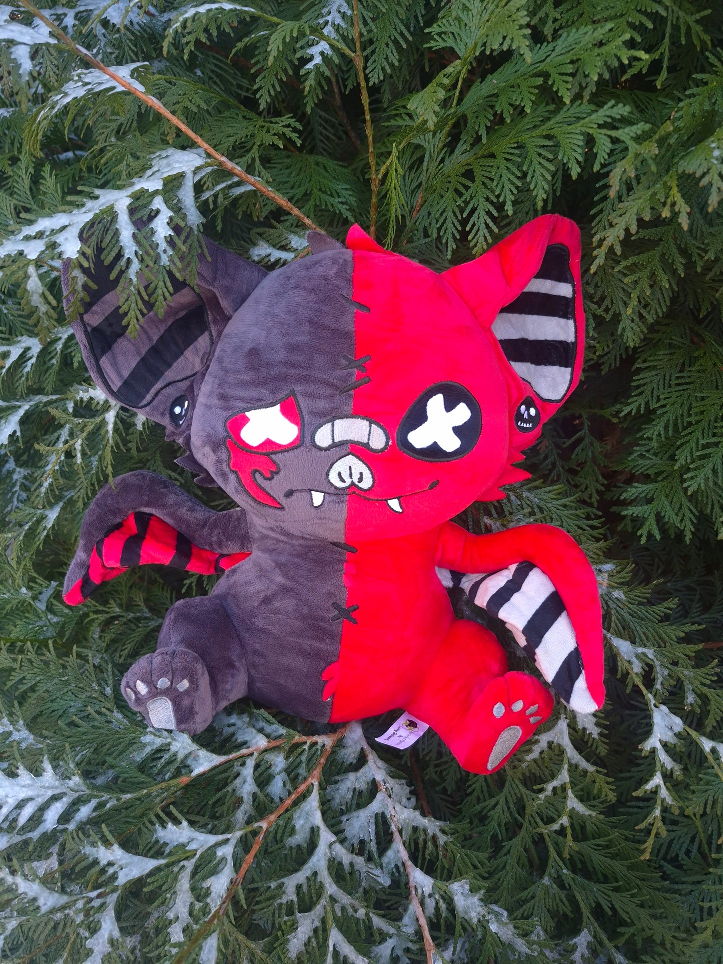 Crimson Two-faced Bat Plushie