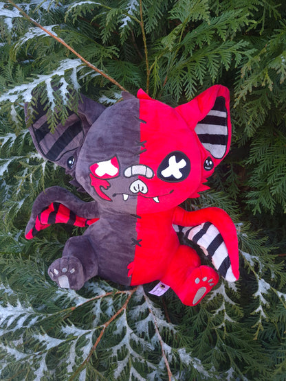 Crimson Two-faced Bat Plushie