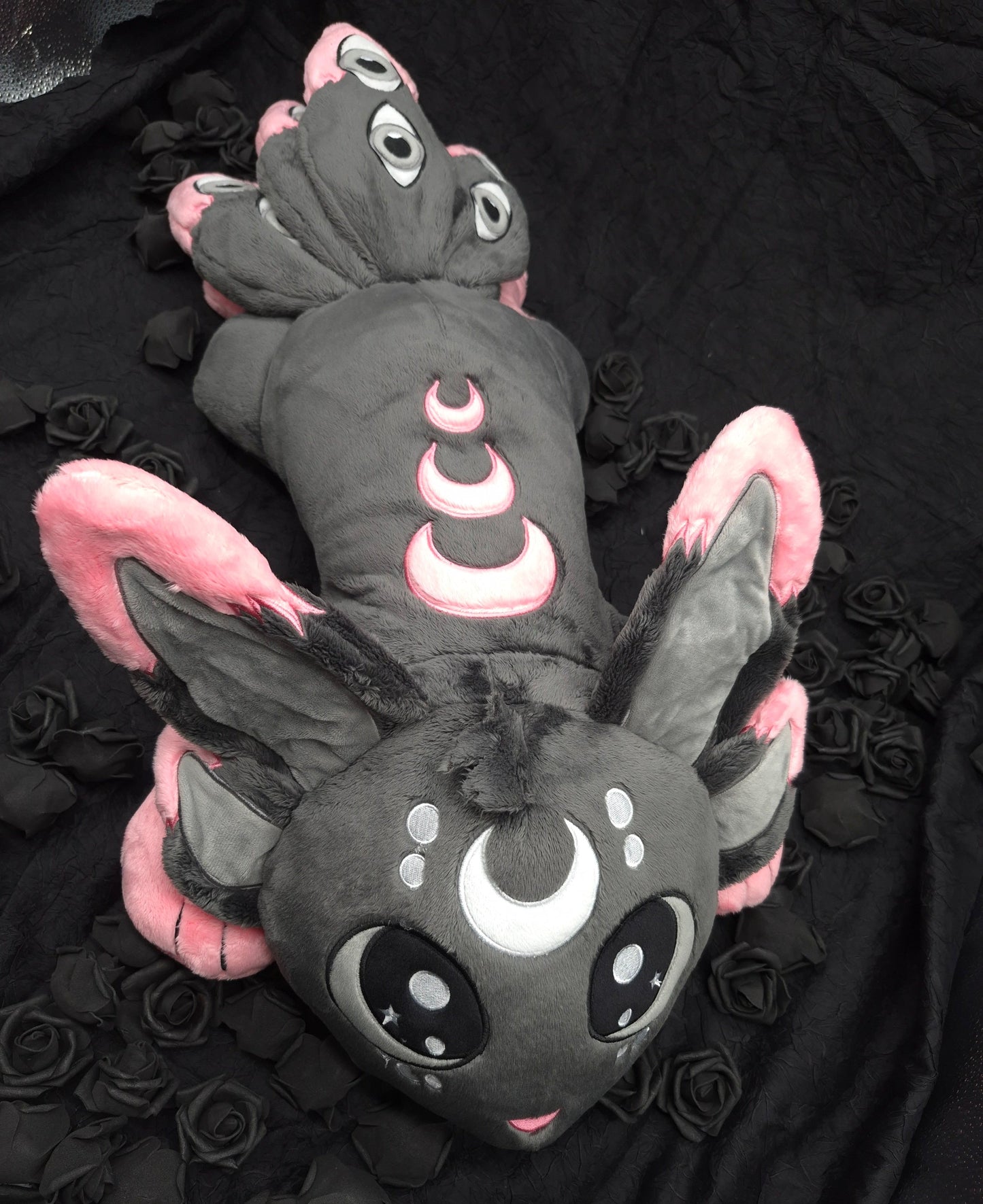 Pink and gray Sleep paralysis demon Nocturnus weighted sleep aid plushie