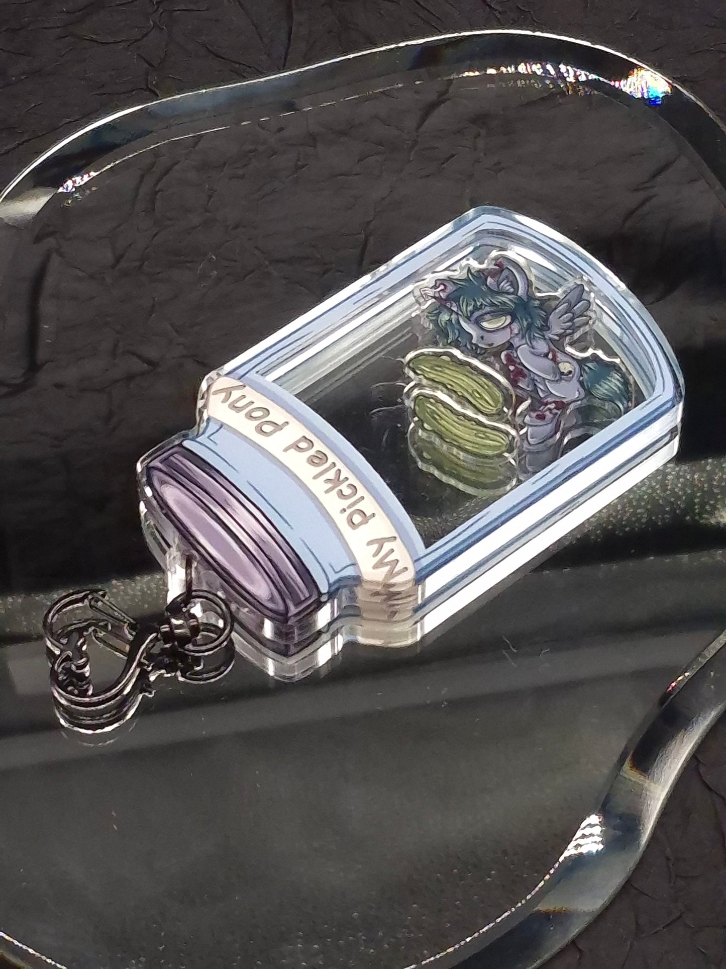 My Pickled Pony MLP Shaker Keychain Satire