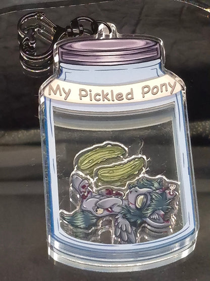 My Pickled Pony MLP Shaker Keychain Satire