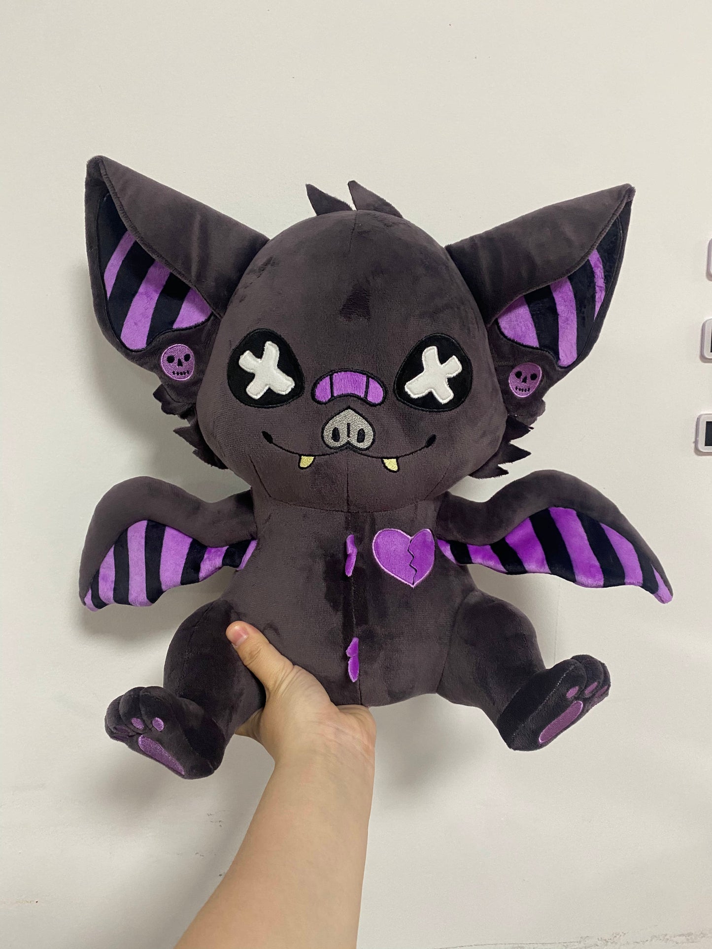 Bruised Abyss Pastel Goth Bat Plushie-- PREORDER