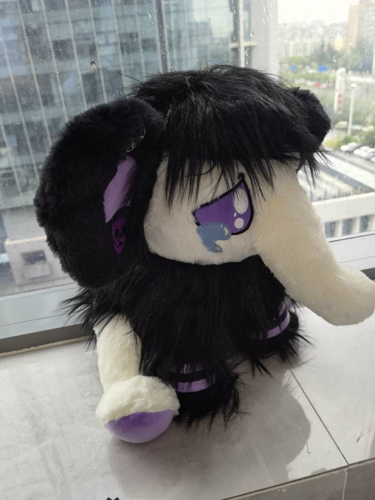 Obsidian Woolly Mammoth pastel goth plushie LIMITED EDITION