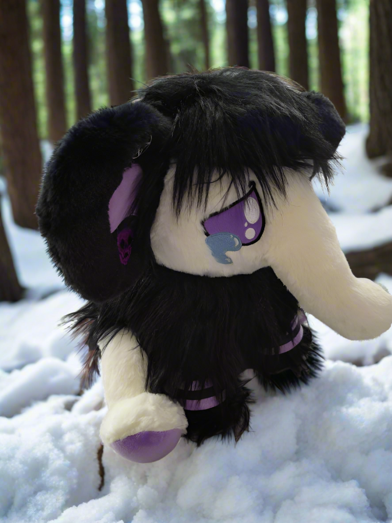 Obsidian Woolly Mammoth pastel goth plushie LIMITED EDITION