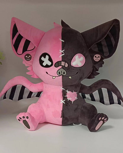 Rose Reaper Pastel Goth Bat Plushie -- PREORDER